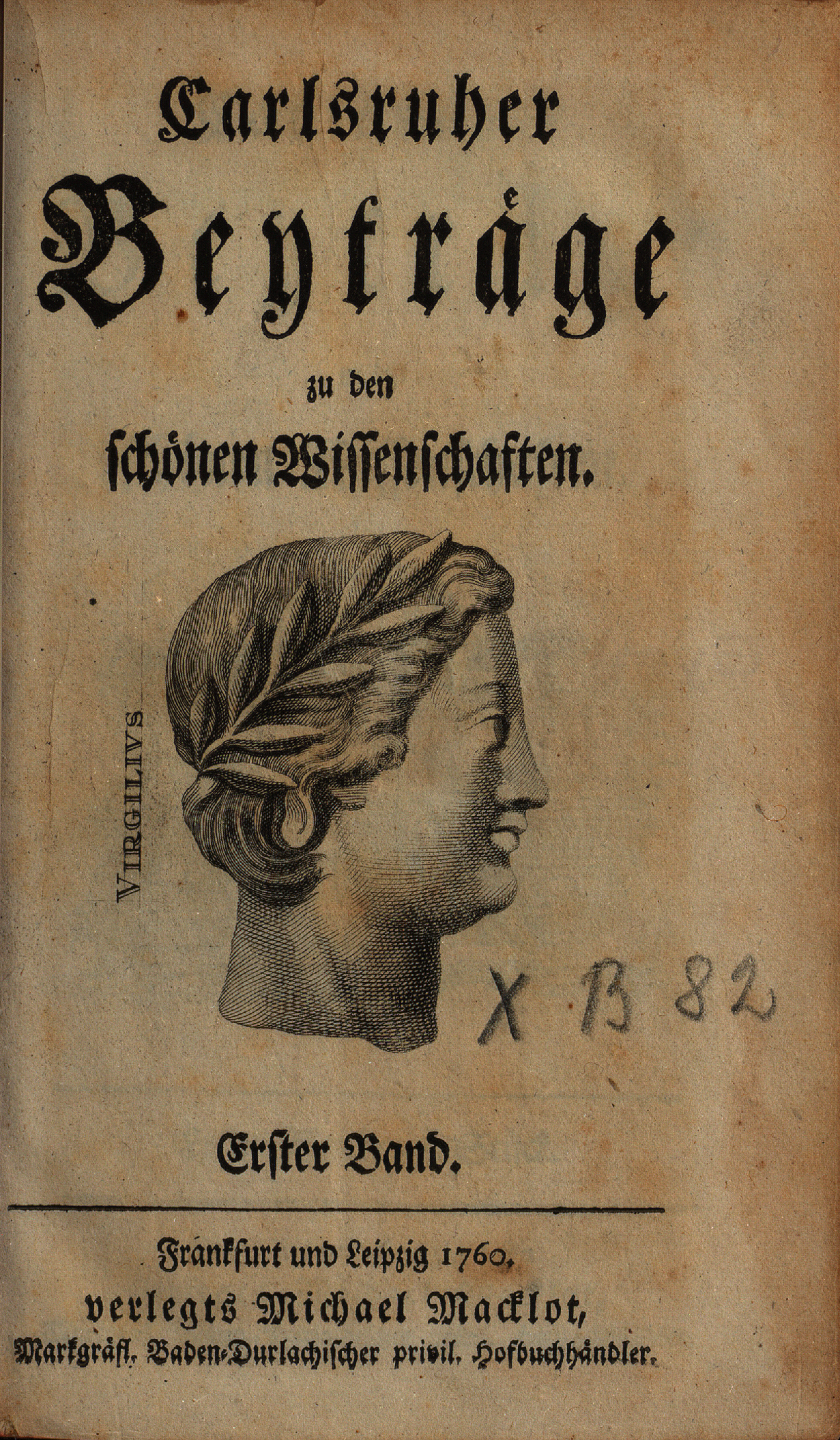 Zu sehen ist das Titelblatt des ersten Jahrgangs der von Molter herausgegebenen Zeitschrift.