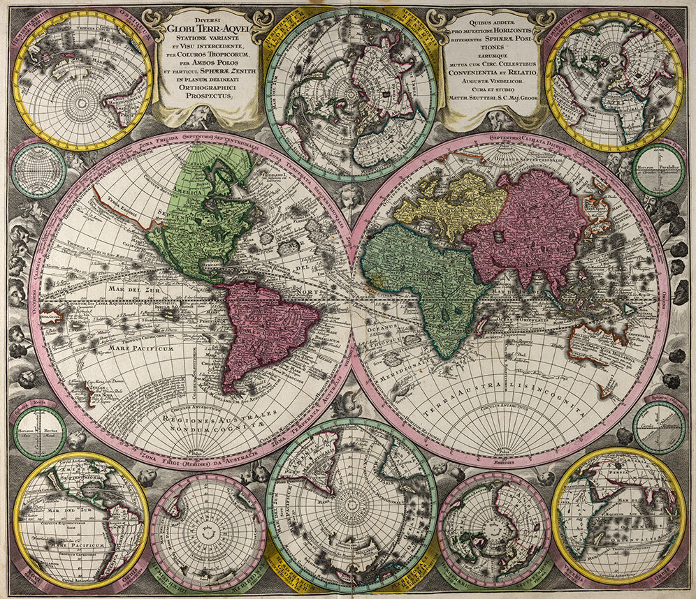 Karte aus "Atlas Novus" von Matthäus Seutter.