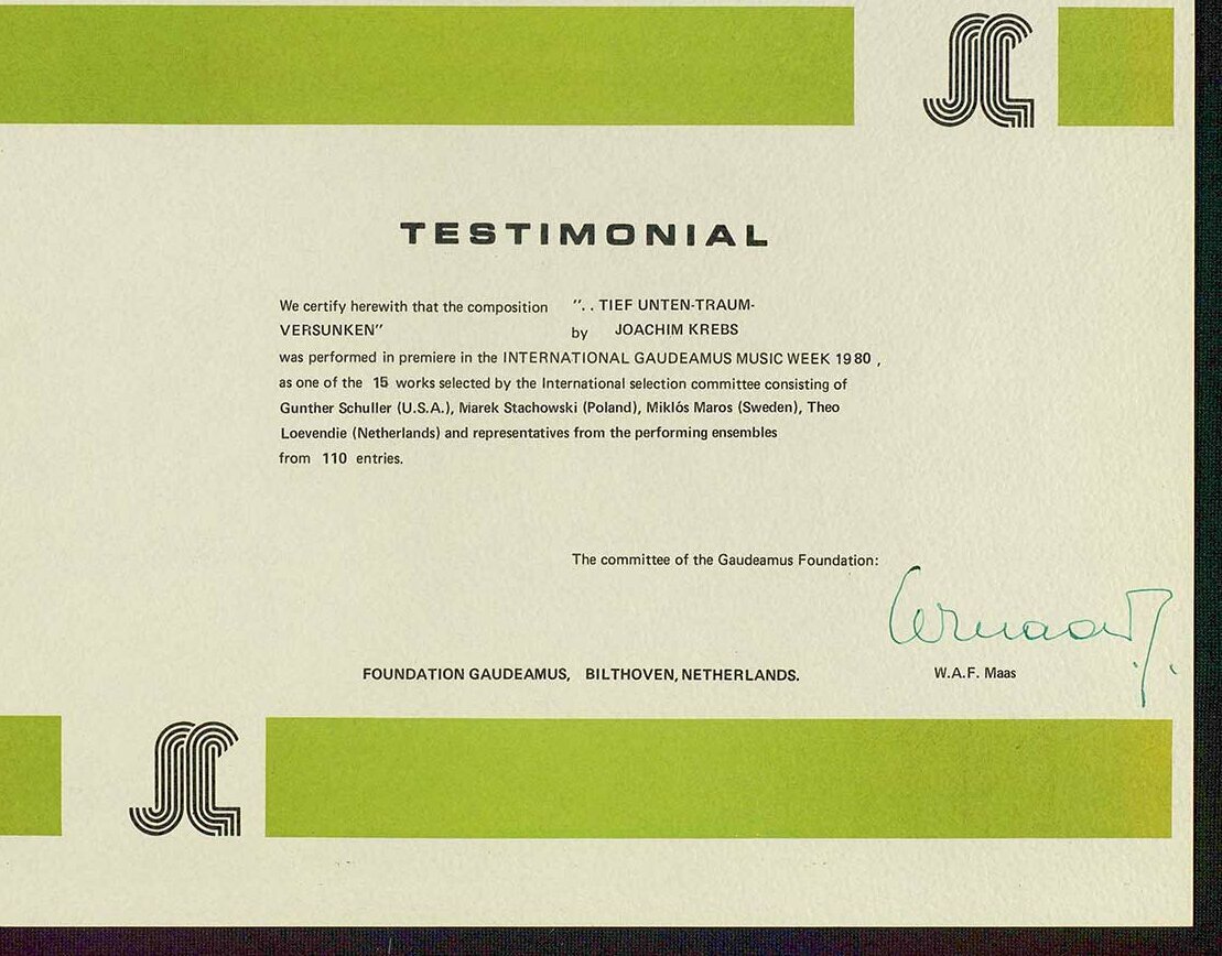 © Badische Landesbibliothek Referenz des Komitees der Gaudeamus Foundation.