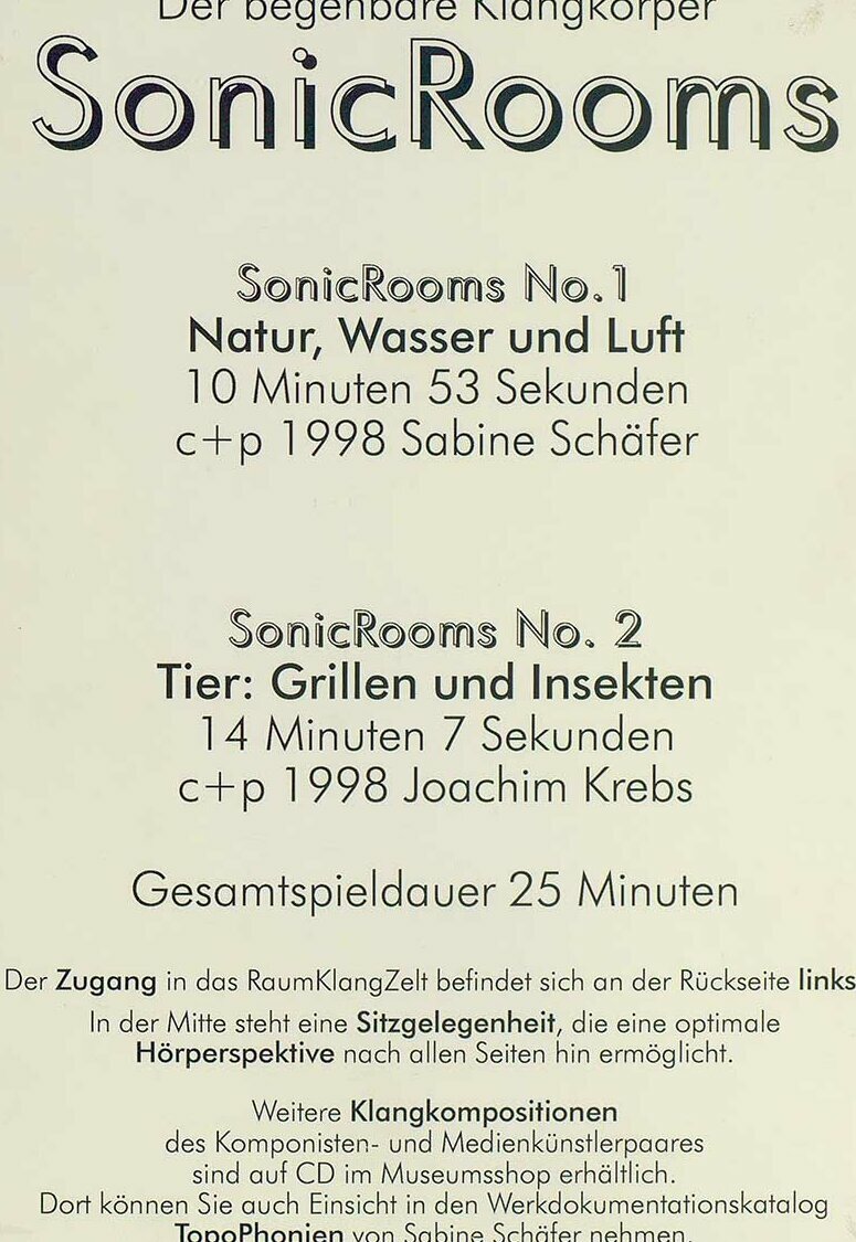 © Badische Landesbibliothek Ausstellungstafel am Zugang des Klangzeltes SonicRooms