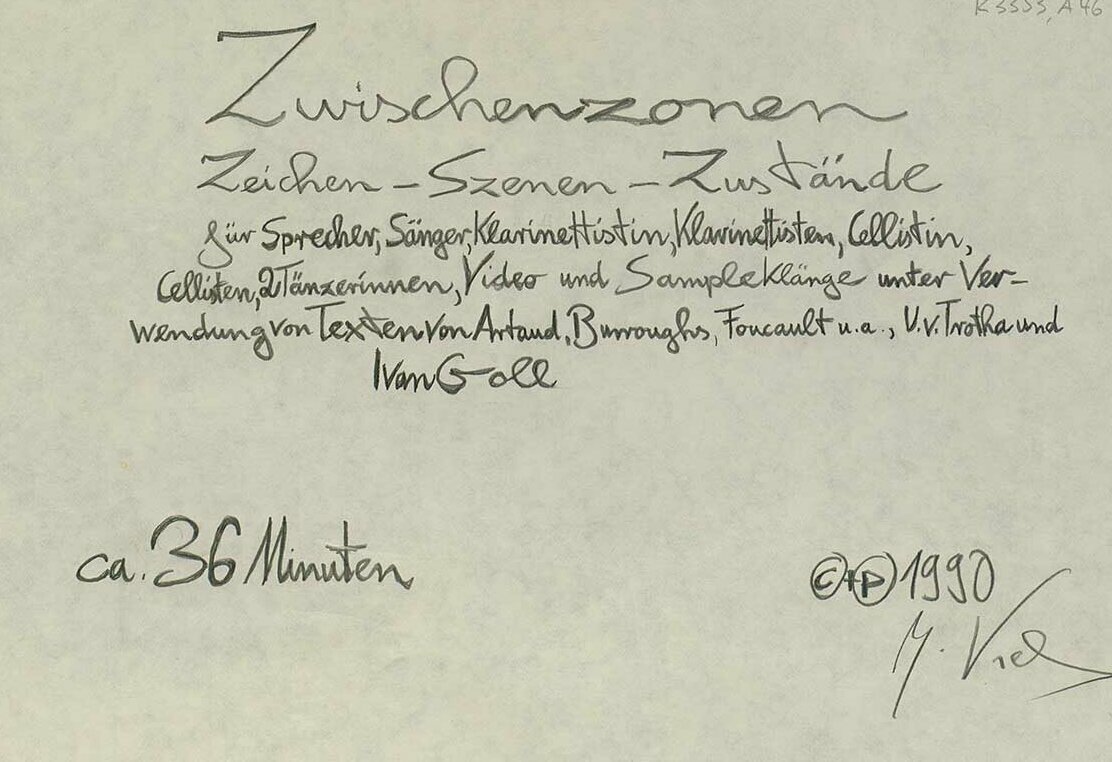 © Badische Landesbibliothek Handschriftliches Titelblatt der Partitur