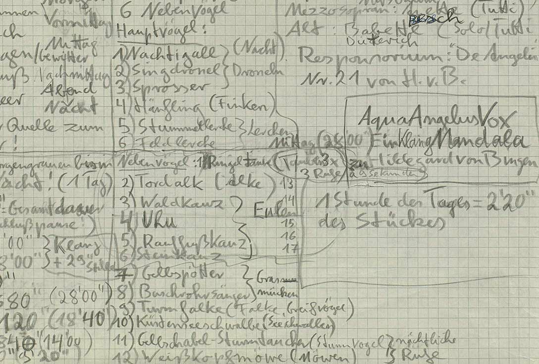 Handschriftliches Konzept zur Komposition Manuskript Joachim Krebs