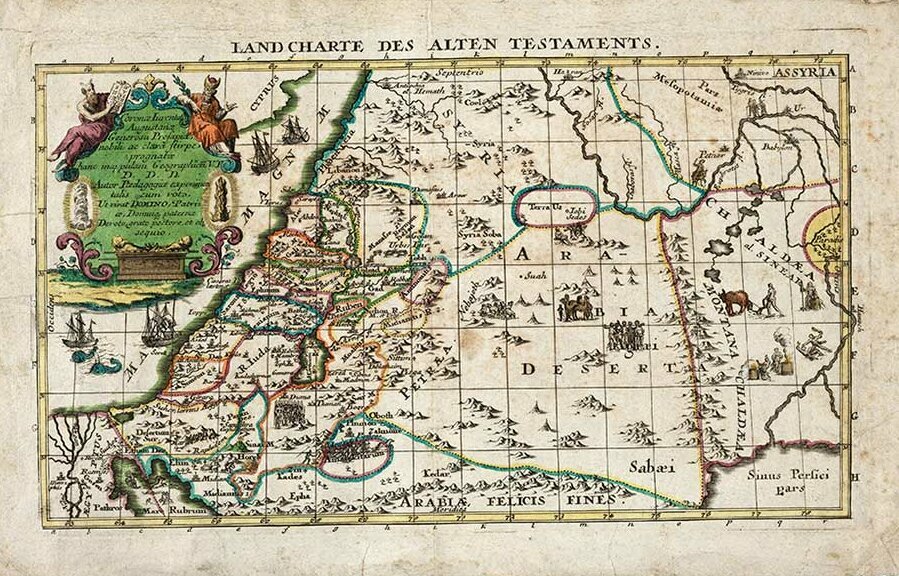 Landkarte des Alten Testaments von Johann Andreas Liscov.