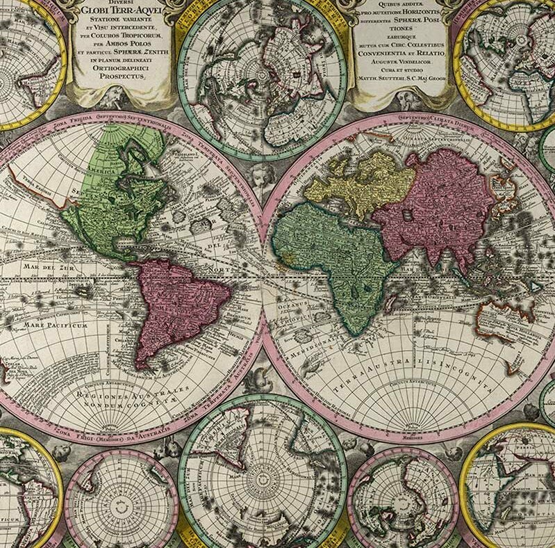 Karte aus "Atlas Novus" von Matthäus Seutter.