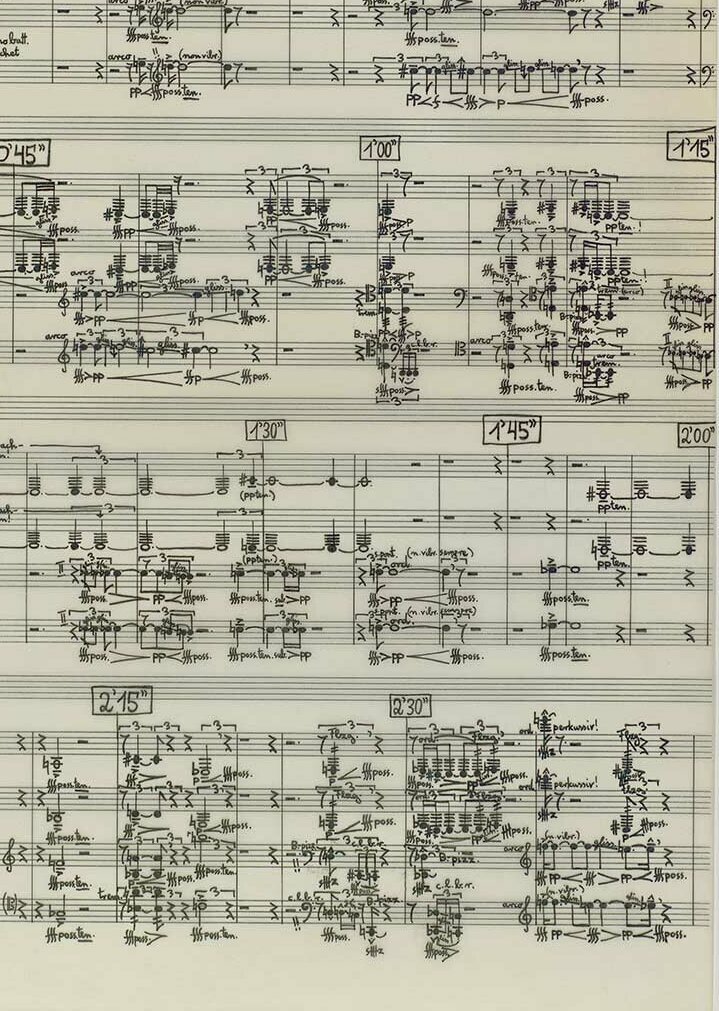 © Badische Landesbibliothek Erste Seite der Partitur (Transparentpapier)