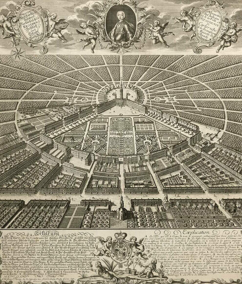 Ansicht der Residenz Karlsruhe von Christian Thran.