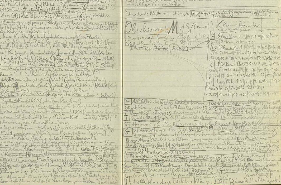 © Badische Landesbibliothek Seiten aus Skizzenbuch, Manuskript Joachim Krebs