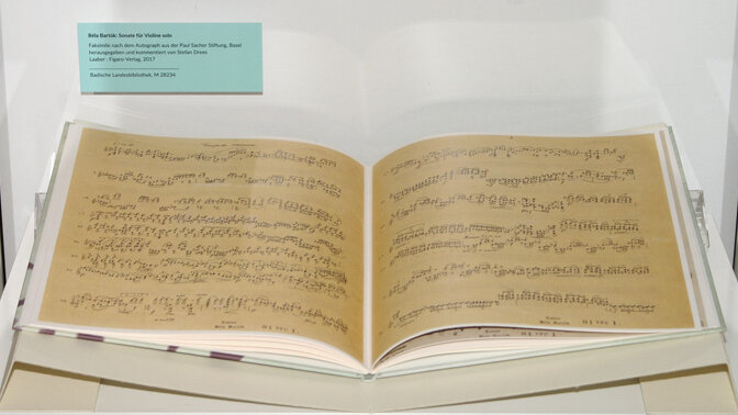 Faksimile von Béla Bartók's "Sonate für Violine solo".