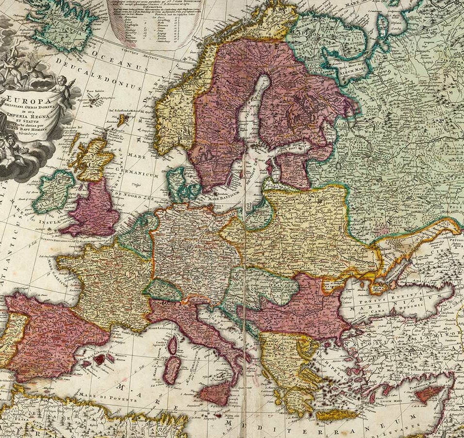 Karte aus "Atlas von 40 Karten" von Johann Baptist Homann.