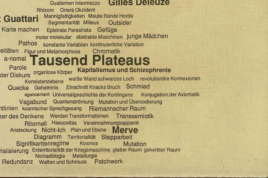 © Badische Landesbibliothek Tausend Plateaus von Gilles Deleuze und Félix Guattari