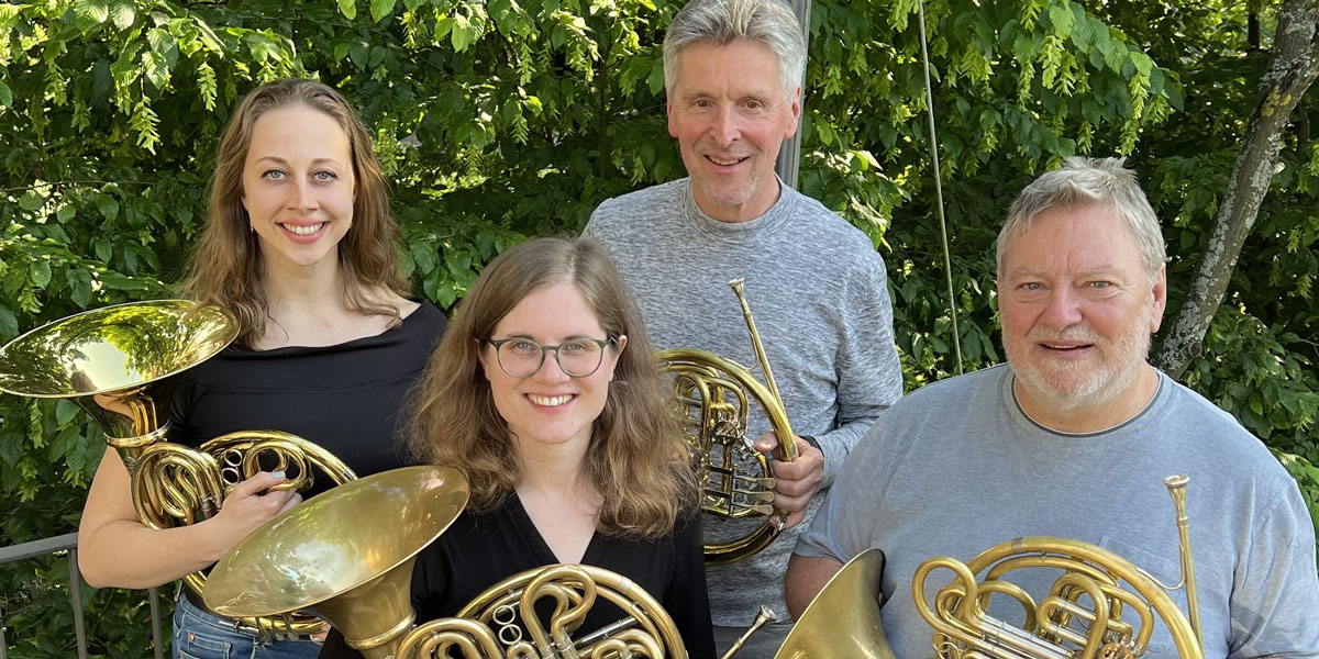 Gruppenfoto des Dauprat-Hornquartetts