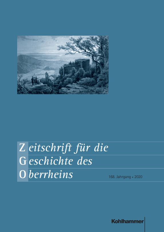 Das Bild zeigt die Titelseite der Zeitschrift „Zeitschrift für die Geschichte des Oberrheins“.