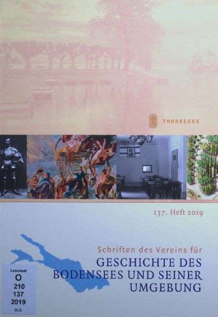 Das Bild zeigt das Cover der Zeitschrift Schriften des Vereins für Geschichte des Bodensees und seiner Umgebung 137
