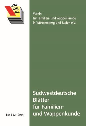 Zu sehen ist das Cover der Zeitschrift Südwestdeutsche Blätter für Familien- und Wappenkunde 32