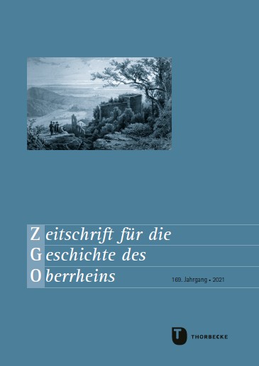 Das Bild zeigt die Titelseite der Zeitschrift  für die Geschichte des Oberrheins