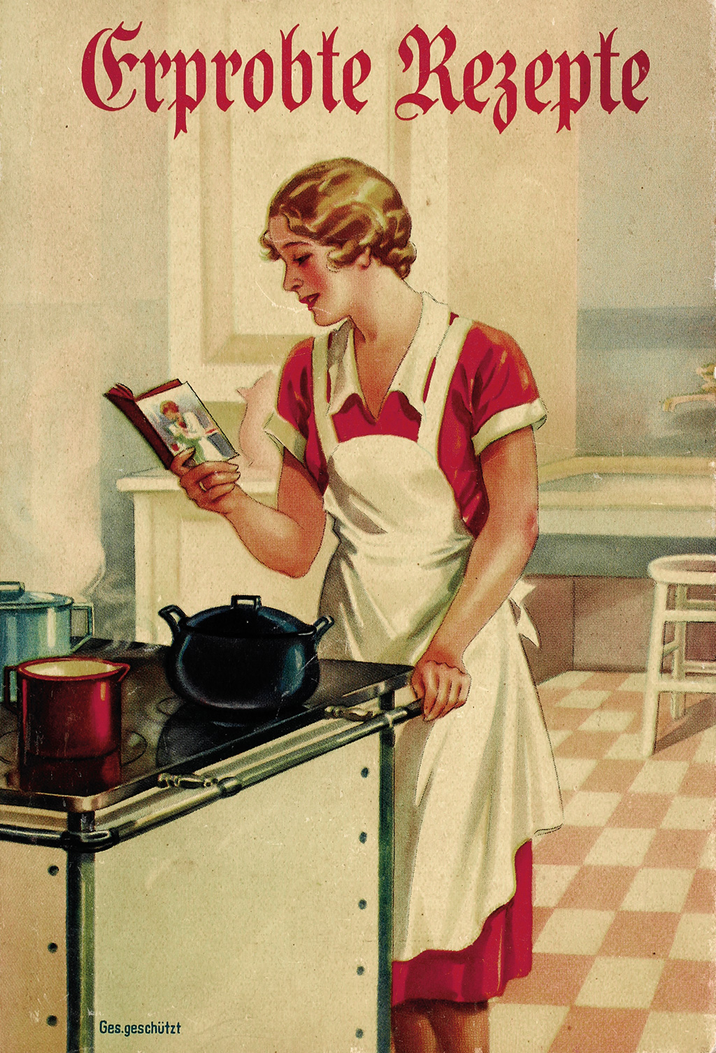 Zu sehen ist das Cover des Kochbuches "Erprobte Kochrezepte"