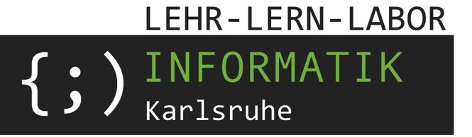 Zu sehen ist das Logo des Lehr-Lern-Labors Informatik Karlsruhe