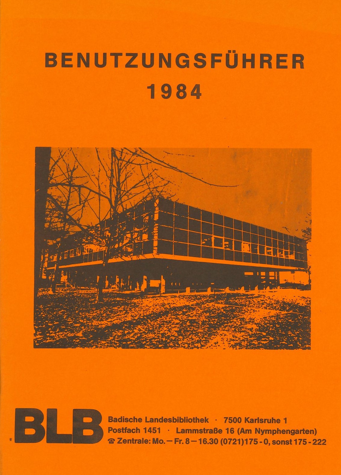 Orangener Benutzungsführer von 1984.