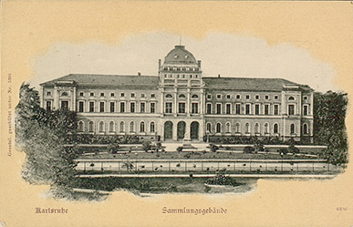 Postkarte des Sammlungsgebäude am Friedrichsplatz.
