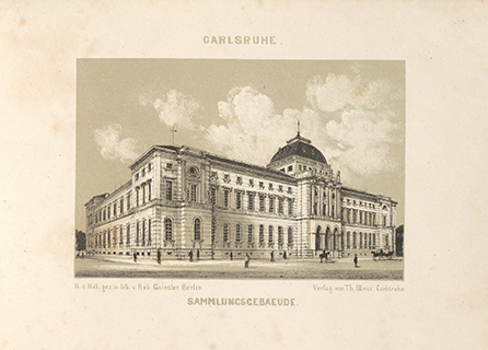 Lithographie des Sammlungsgebäude.