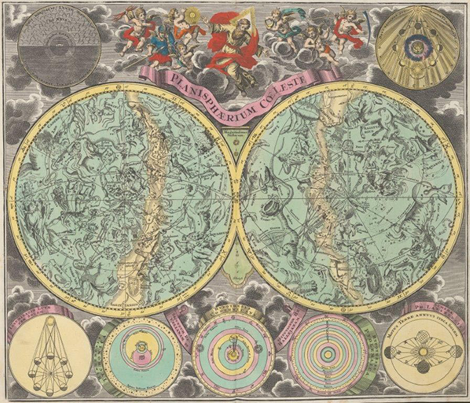 Himmelskarte von Johann Gabriel Doppelmayer.
