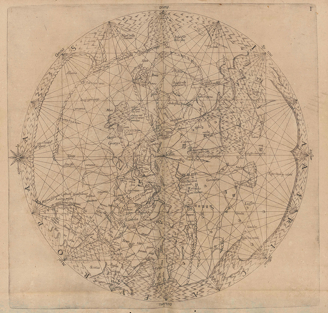 Runde Karte von Marino Sanudo.