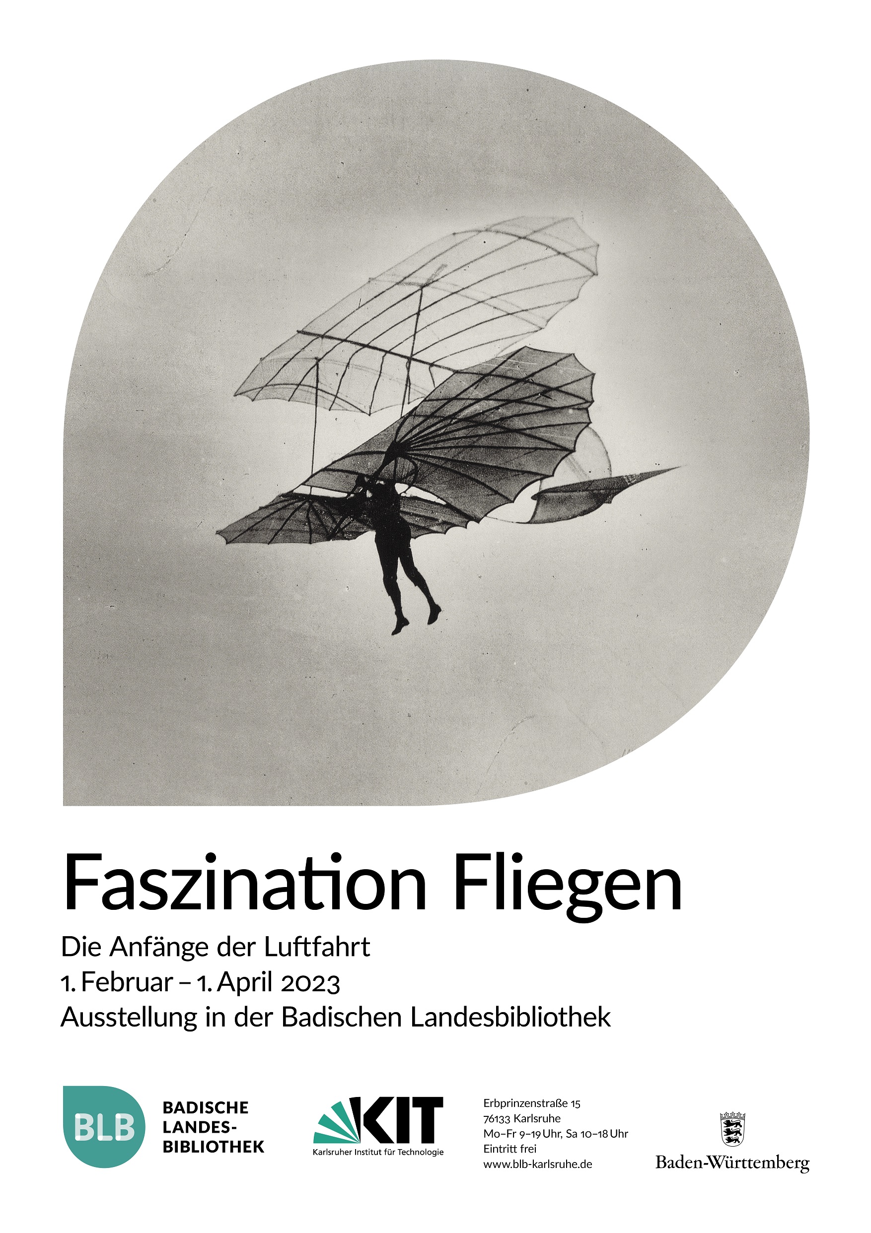 Plakat zur Ausstellung „Faszination Fliegen" 