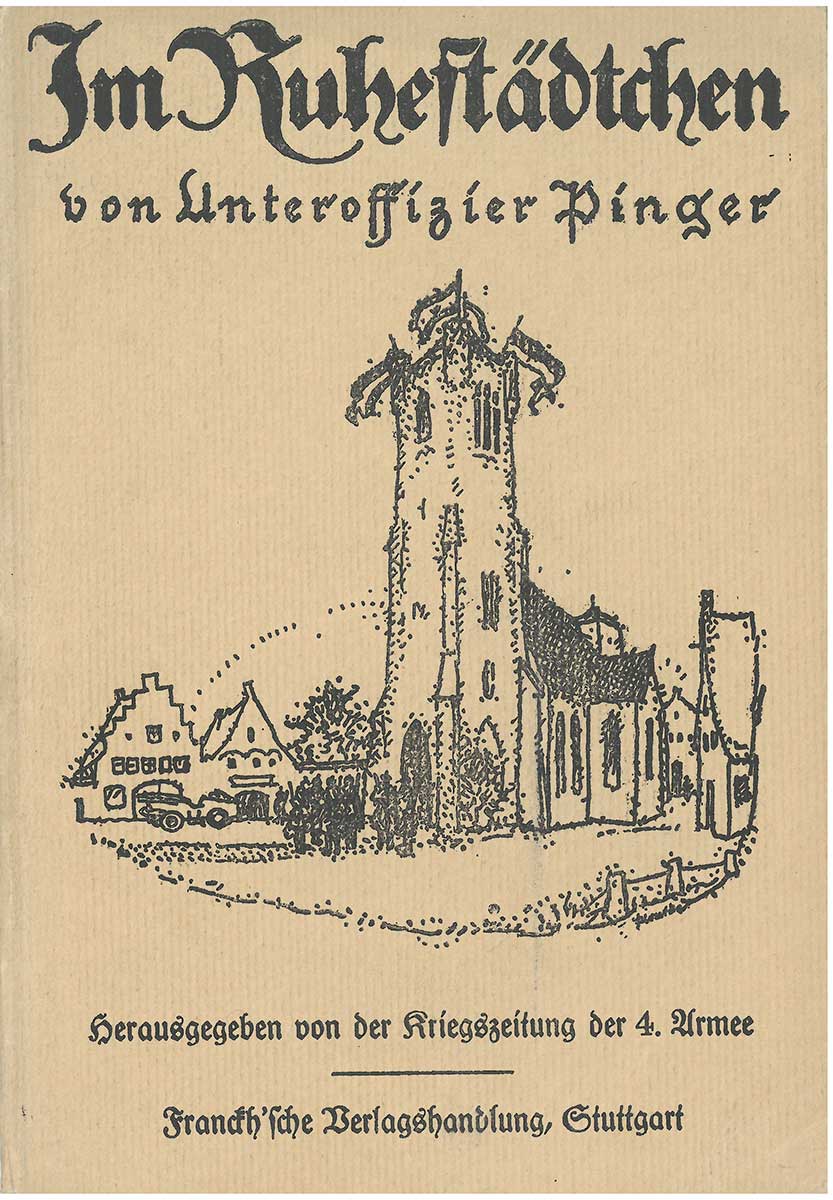 Zu erkennen ist die Titelseite des Werkes „Im Ruhestädtchen“.