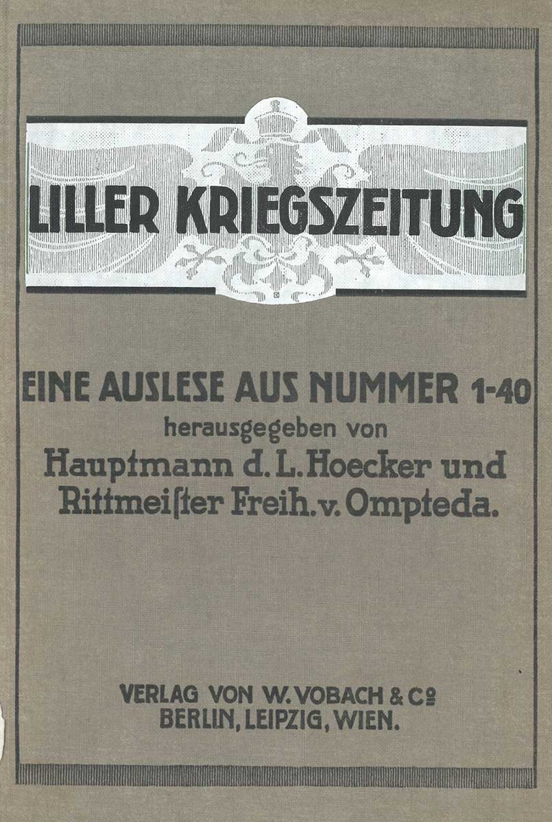 Einband des Sammelwerkes „Eine Auslese aus Nummer 1-40“. Es handelt sich um einen schlichten, beigen Einband, mit einem Adler, vor weißem Hintergrund, in der oberen Hälfte.