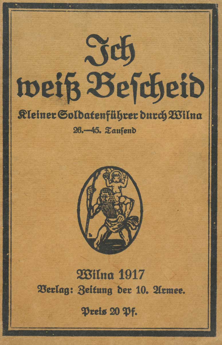 Einband des Soldatenführers durch Wilna. 