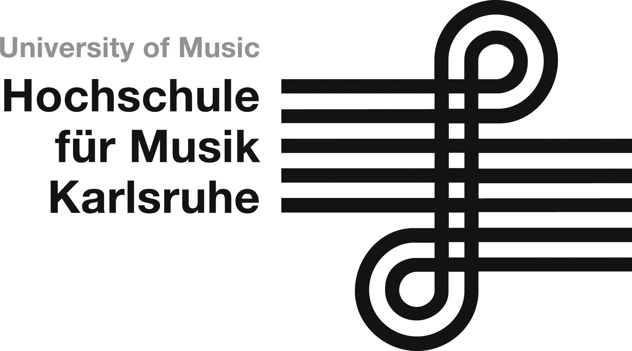 Zu sehen ist das Logo der Hochschule für Musik Karlsruhe.