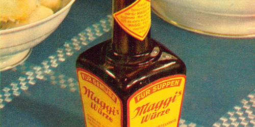 Ausschnitt aus einer Werbung für Maggi-Brühwürfel.