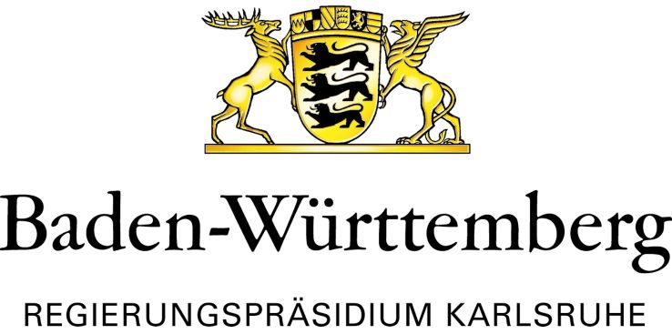 Zu sehen ist das Logo des Regierungspräsidiums Karlsruhe. 
