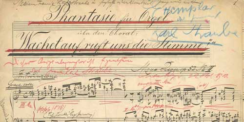 Max Reger, Phantasie über den Choral „Wachet auf, ruft uns die Stimme“ op. 52 Nr. 2 für Orgel.