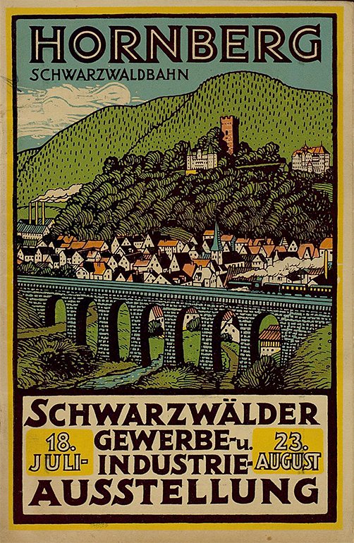 Plakat mit grafischer Darstellung von Hornberg