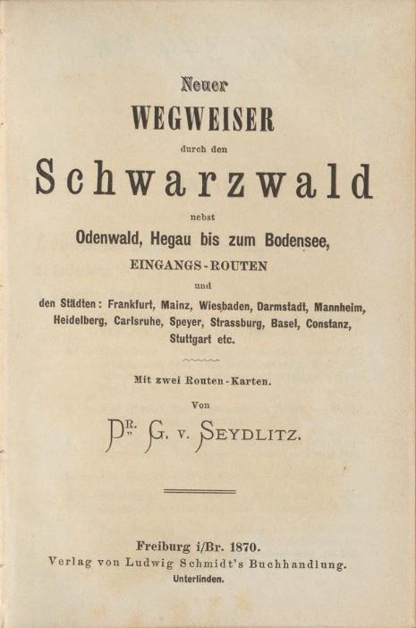 Das Titelblatt des Schwarzwaldführers. 