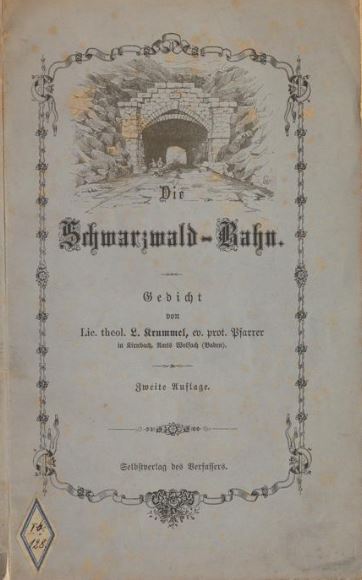 Titelblatt „Die Schwarzwald-Bahn“, Gedicht