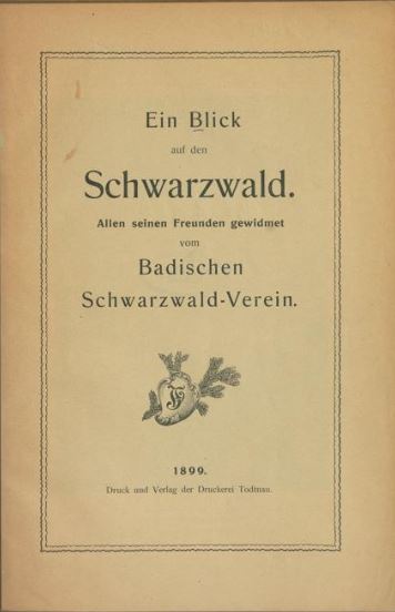 Titelblatt „Ein Blick auf den Schwarzwald“