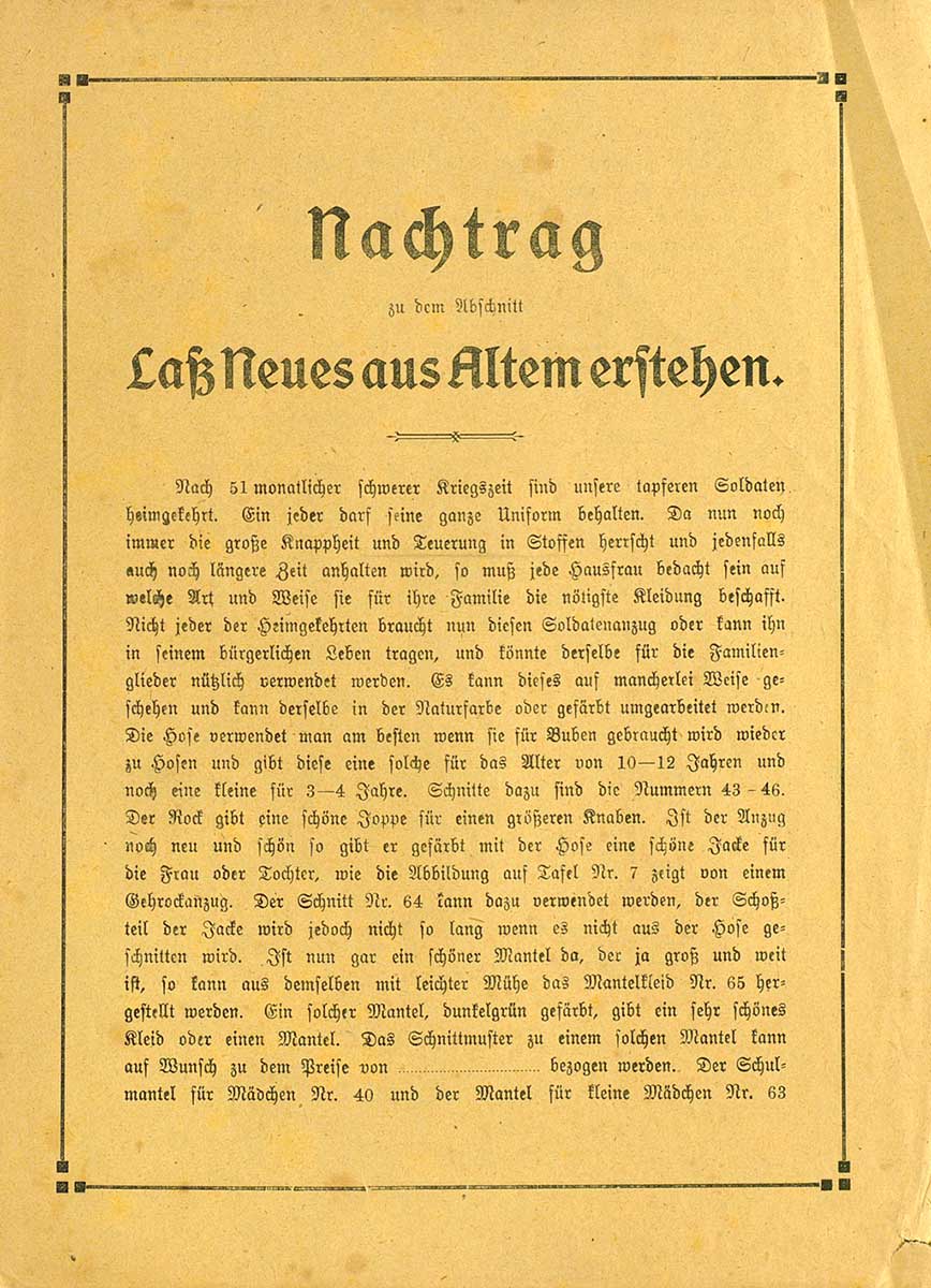 © Badische Landesbibliothek Karlsruhe Enlegezettel Nachtrag zu dem Abschnitt "Laß Neues aus Altem entstehen"