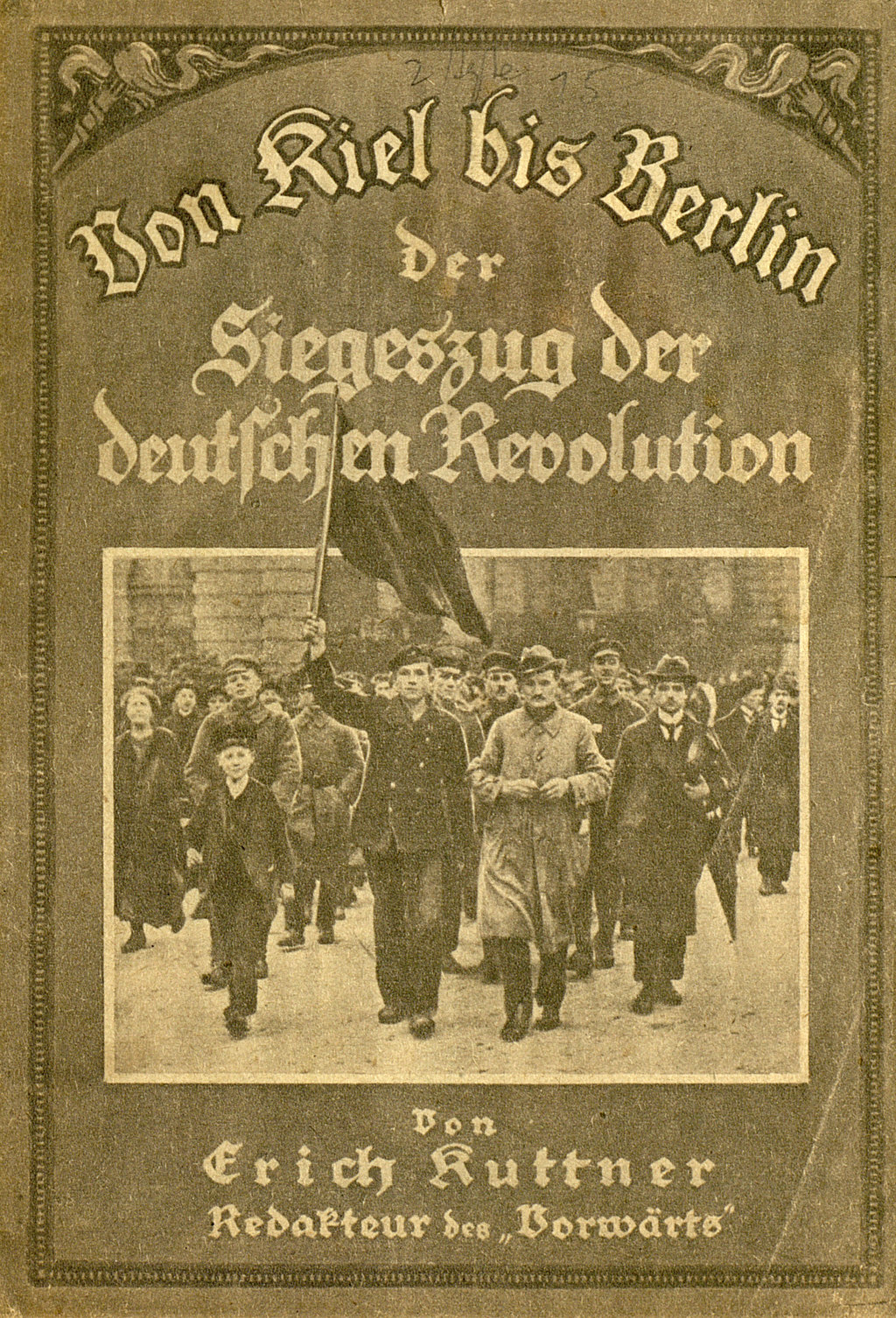 Den Umschlag des Buches ziert ein ikonisch gewordenes Pressefoto der Brüder Haeckel. Es zeigt einen Protestmarsch der Novemberrevolutionäre am 9. November 1918 unter den Linden in Berlin, in der Mitte einen Matrosen, der die Rote Fahne schwingend voranschreitet. 