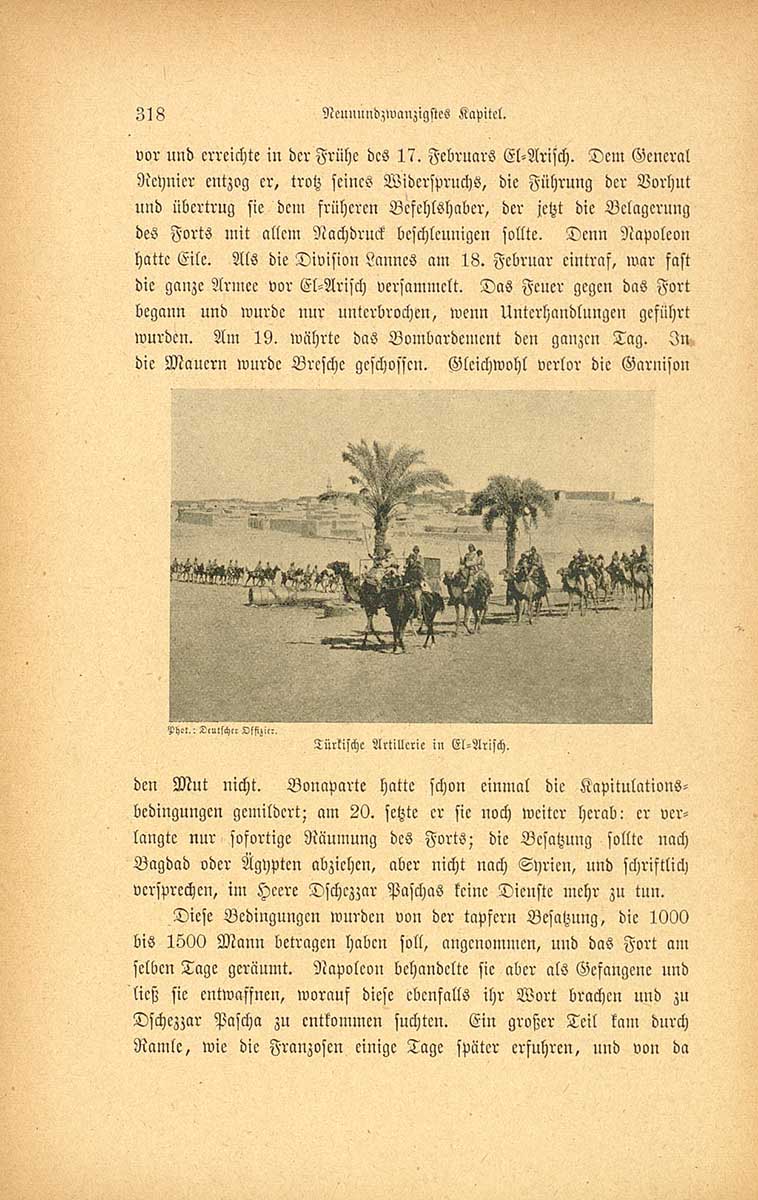 © Badische Landesbibliothek Karlsruhe Zu sehen ist eine Buchseite mit Text und einer Abbildung. Die Abbildung zeigt eine arabische Karawane in einer Wüstenlandschaft. Im Hintergrund lässt sich eine Siedlung erkennen. Die Buchseite stammt aus folgender Veröffentlichung: Hedin, Sven Anders: Jerusalem. Leipzig: Brockhaus, 1918.