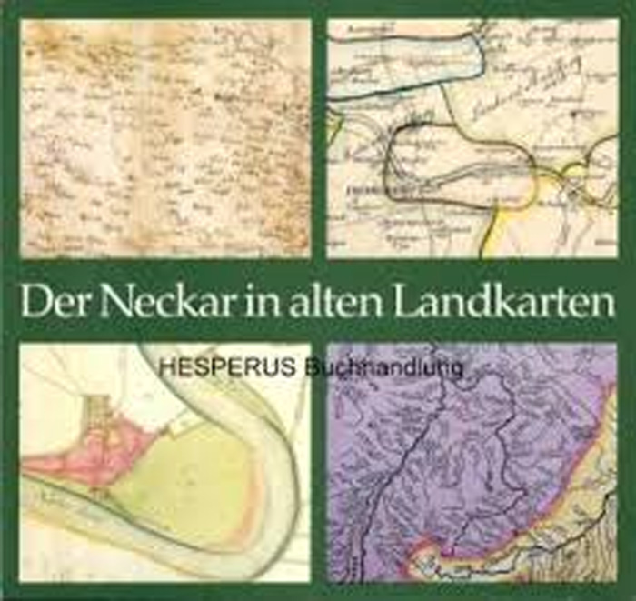 Zu sehen ist ein grünes, quadratisches Bild auf welchem vier nochmals Quadratische Bilder alter Landkarten abgebildet sind. In der Mitte des Bildes steht der Name der Ausstellung.