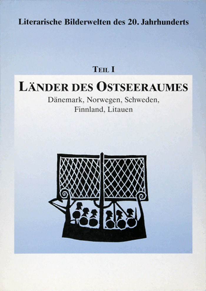 Zu sehen ist das Cover eines blauen Ausstellungkataloges und auf diesem ist eine abstraktere Silhouette eines Segelschiffes abgebildet. Darüber steht der Name der Ausstellung geschrieben.