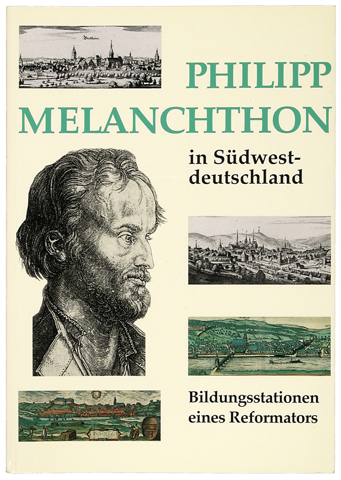 Zu sehen ist das cremefarbene Cover eines Ausstellungkataloges, auf welchem vier quadratische Bilder und ein Portrait eines Mannes zu sehen sind. Zwischen den Bilder steht der Titel der Ausstellung. Auf den Bildern selbst sind Landschaften abgebildet. 