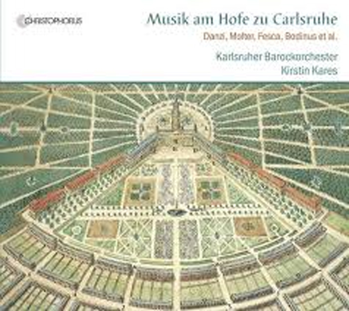 Zu sehen ist das Cover einer CD. Auf diesem sieht man im oberen Bereich den Titel und im unteren Bereich ist ein Bild denr Karlsruher Fächerschlossgärten von oben zu erkennen.