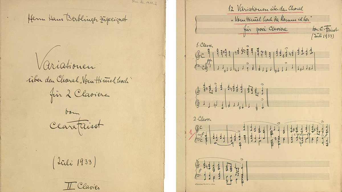 Clara Faisst: Stimmungen und Bilder in Versen. Karlsruhe: Reiff, 1910. Badische Landesbibliothek, Signatur 112 A 71155 R