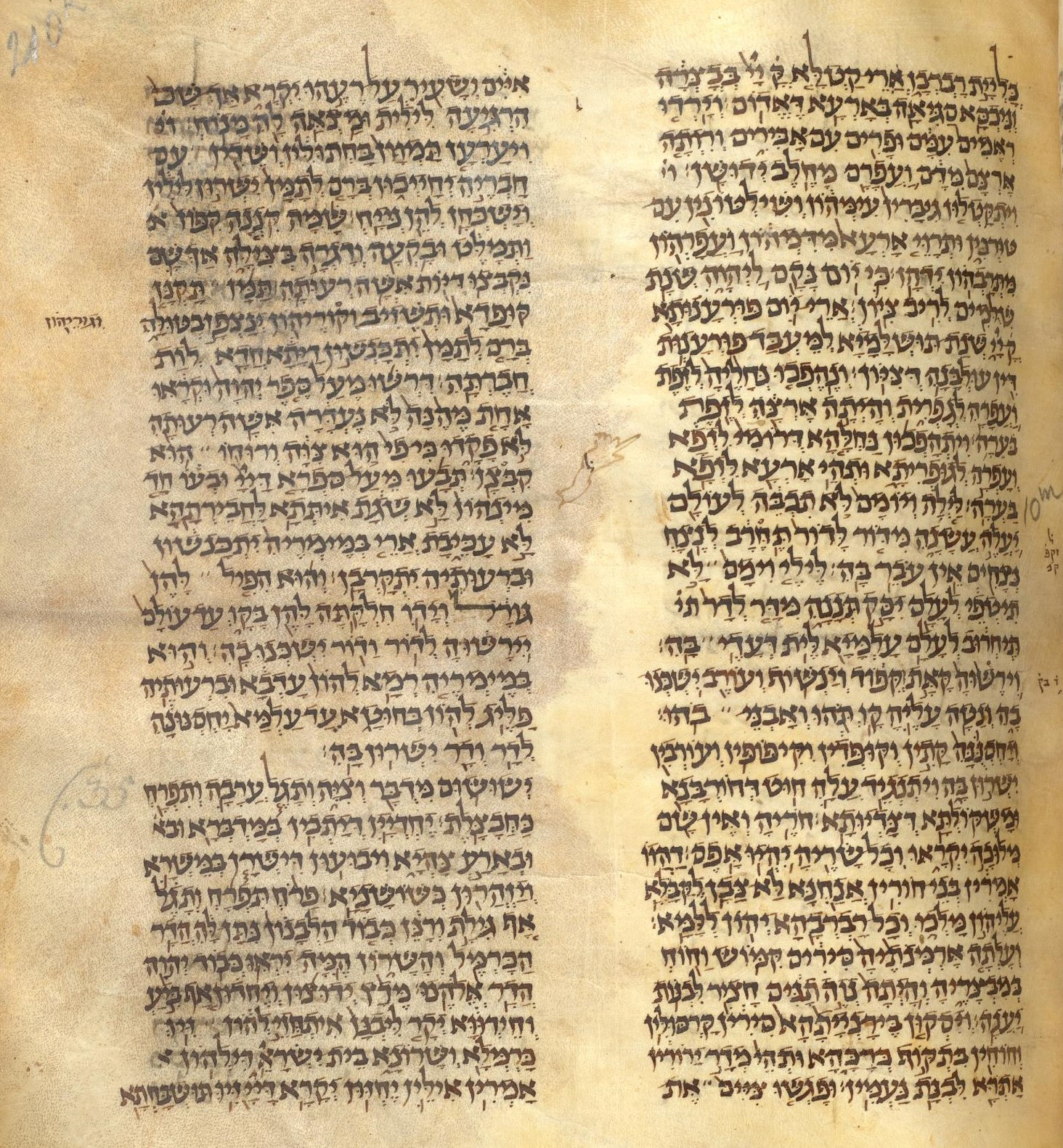 Prophetencodex mit Lesemarkierungen durch Johannes Reuchlin, Badische Landesbibliothek, Cod. Reuchlin 3