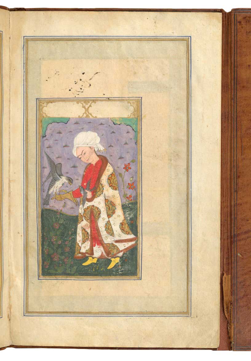 Die Abbildung zeigt eine Seite der um 1600 entstandenden Geschichte der Propheten und Herrscher in osmanisch-türkischer und persischer Sprache, aber geschrieben in arabischer Schrift.