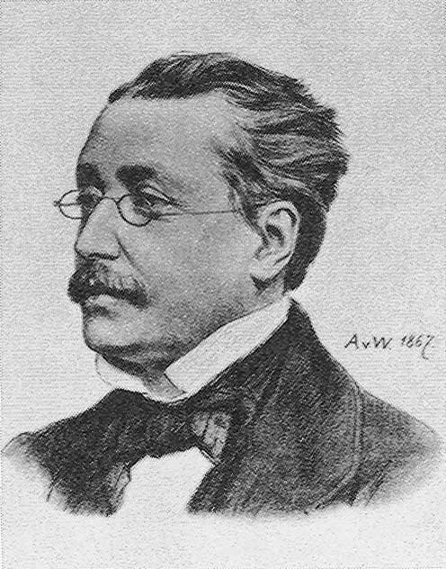 Porträtzeichnung von Joseph Viktor von Scheffel.