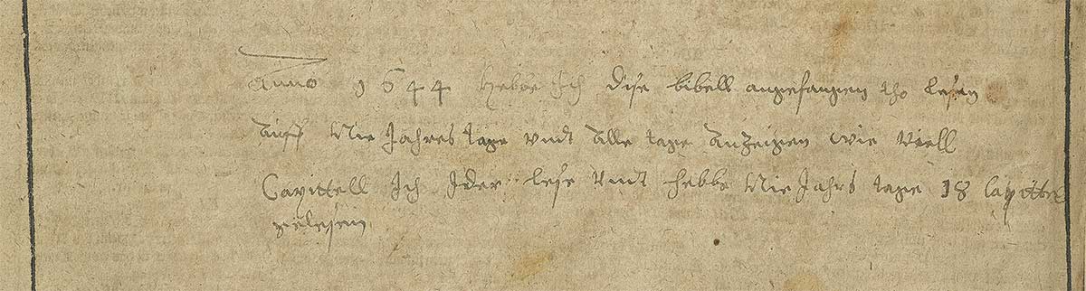 Handschriftliche Notiz in der Goslarer Bibel.